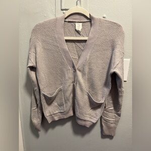 Women's Gray Cardigan Sweater